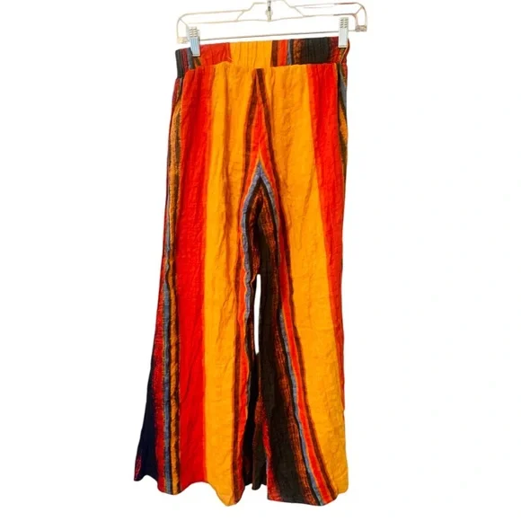 Striped Multicolor Wide-Leg Pants - Picture 3 of 6